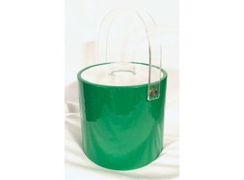 Swanky Mid-century Kelly Green Ice Bucket By Shelton Ware