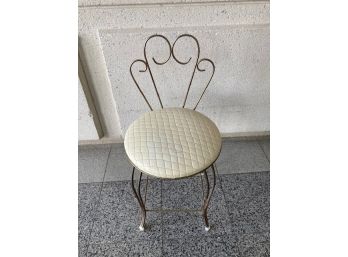 Vintage Mid-century Lee Rowan Company Quilted Vanity Stool