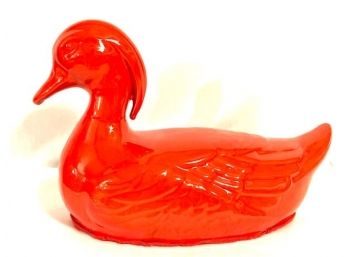 Vintage Ceramic Red Mallard/swan?