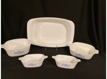 Vintage Corningware Grouping Of Blue Cornflower Bakeware