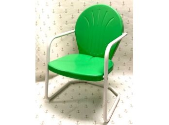 Pristine Old School Metal Patio Chair By Crosley Furniture