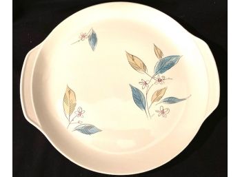 Vintage Mid-century Two-handled Cake Plate By Salem