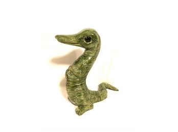 Adorable Vintage Ceramic Gecko Statue