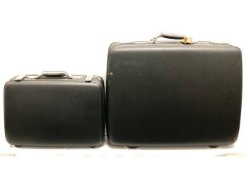 Pair Of Mid-century Modern American Tourist Tiara Hard-sided Luggage