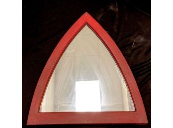 Vintage Painted Triangular Mirror