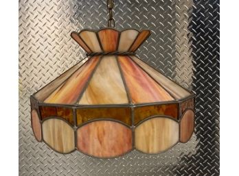 Sunburst Slag Glass Pendant Swag Lamp