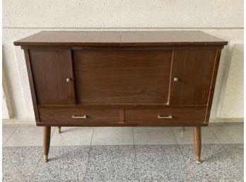 Vintage Mid-century Sliding-top Bar