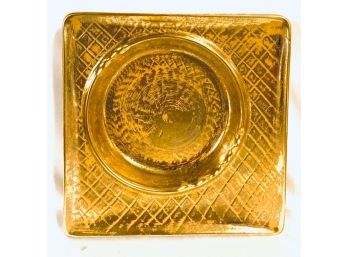 Spectacular Vintage Stangel Mid-century Gold-tone Ashtray