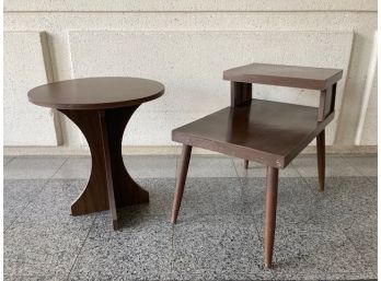 Pair Of Vintage Laminate Mid-century Modern Side Tables