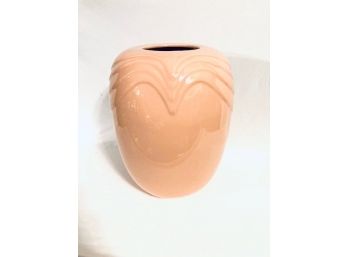 Vintage Ceramic Peach Vase From Caldor