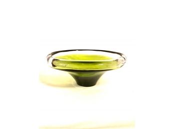 Vintage Mid-century Modern Danish Modern-style Art Glass Console Bowl