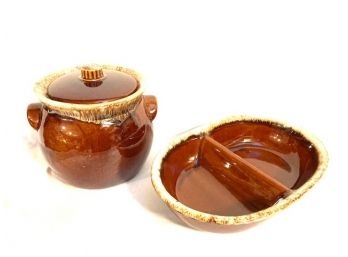 Vintage Hull Pottery - Brown Drip Glaze