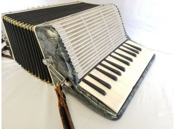 Vintage Silvertone Accordion Made In Italy