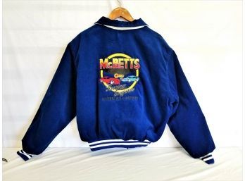 Vintage Corduroy McBetts Racing Engines Jacket Size XXL