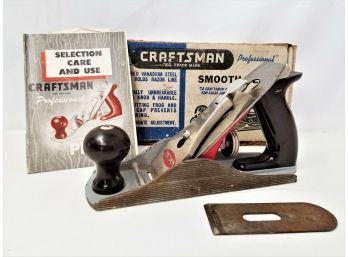 1951 Craftsman Professional Smooth Plane No 3742 With Original Box