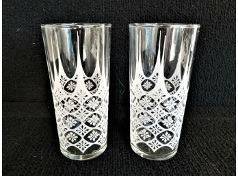 Mid Century Modern Highball Cocktail Glasses