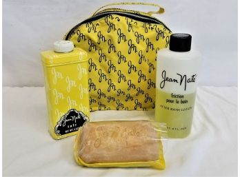 Vintage 1970's Jean Nate Talc Powder, After Bath Lotion And Soap Gift Set