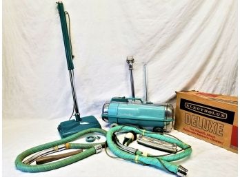 Vintage Electrolux Canister Vacuum Model 1205 With Attachments