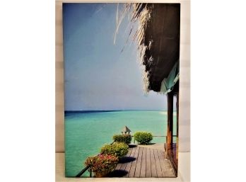 Large Canvas Print Bungalow Over Water Bora-bora