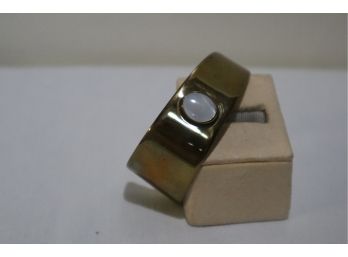 Gastineau Studios Brass With Mother Of Pearl Cuff Bracelet Signed