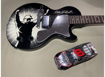 Dale Earnhardt Sr. Tribute Concert Signed Guitar.  Autographed By Dale Earnhardt Jr.  And Tribute Signed Car