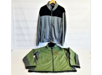 Two Men's Jackets: Tommy Hilfiger Fleece & Kirkland Signature Stretch Soft Shell - Size XL