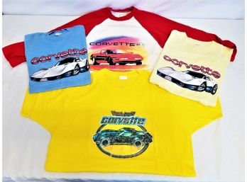 4 Vintage 1980s Chevrolet Chevy Corvette T-Shirts Various Sizes