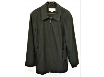 Women's Joan's Of New York Black Full Zip Lined Lightweight Jacket - Size L