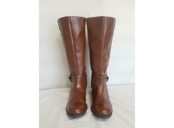 American Eagle Women's Maisie Cognac Knee High Tall Riding Boots - Size 12