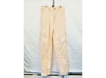 Women's Vintage Sergio Valente High Waisted Cotton Peach Color Pants - 32W X 36L