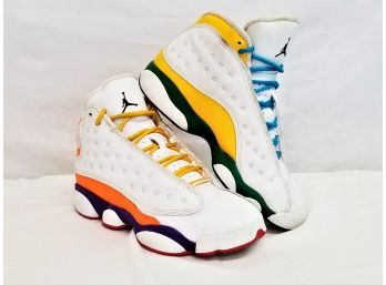 Nike Air Jordan Retro 13 Playground Multicolor White Sneakers Youth Size 5