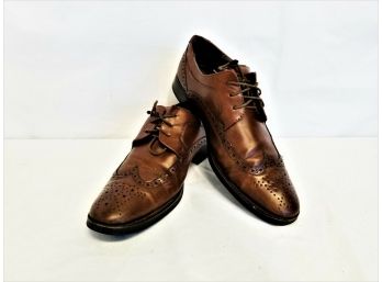 Men's Black Brown 1826 Brown Lace Up Leather Oxford Size 44.5 Or 11.5