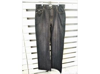 Men's DKNY Black Jeans Performance Denim Relaxed Fit Size 36W X 34L