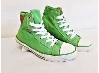 Levi Strauss Mint Green Canvas High Top Sneakers Womens - Size 8