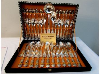 Cased Set Of Silverplated Italian Cutlery, Service For Twelve