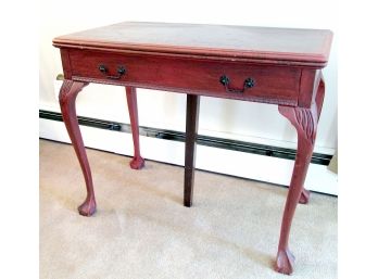 Vintage Painted Mahogany Flip-Top Console Table