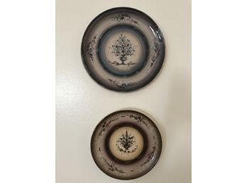 Two Painted Ceramic Plates
