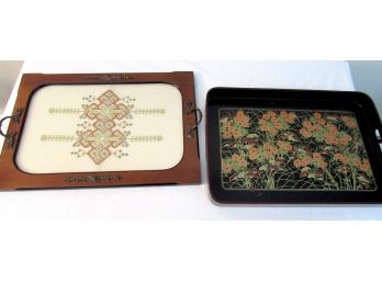 Oriental Black Lacquered Serving Tray
