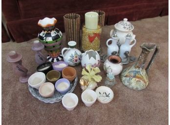 Pot Luck Group Of Decorative Decor Items