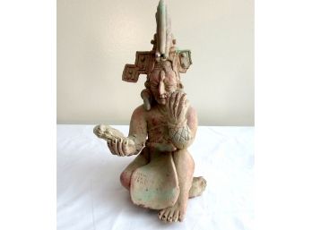 Seated Mexican Clay Diety Figure