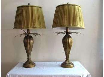 Pair Of 'Palm Tree' Form Table Lamps