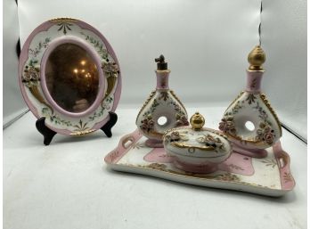 5 Pc. Vintage Porcelain  Vanity Set