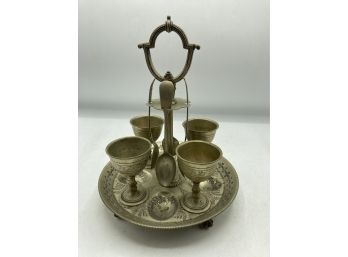 Asian Breakfast Set With Base, Spoons, Cups And Egg Spots