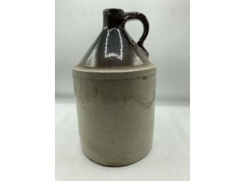 Antique Brown And Beige Jug With Cork Stopper