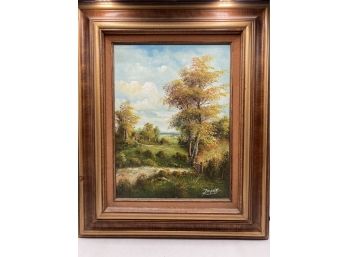 Landscape Painting Signed Percy