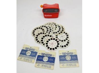 Original 1960/1970 GAF Red View-Master With 18 Reels
