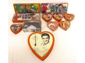 Lot Of Elvis Russell Stover Chocolate Candy Tins - Some Still Sealed!!