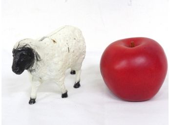 Cast Iron Figural Sheep Still Bank