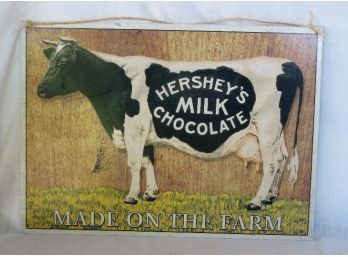 Vintage 1999 Hershey's Chocolate Milk Metal Advertising Sign