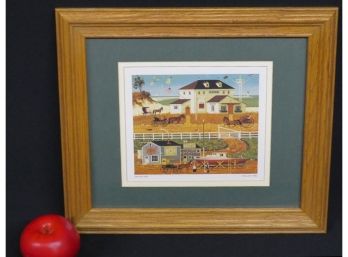 Charles Wysocki Stoney Bay Framed 1983 Dated Print Nicely Matted In Frame